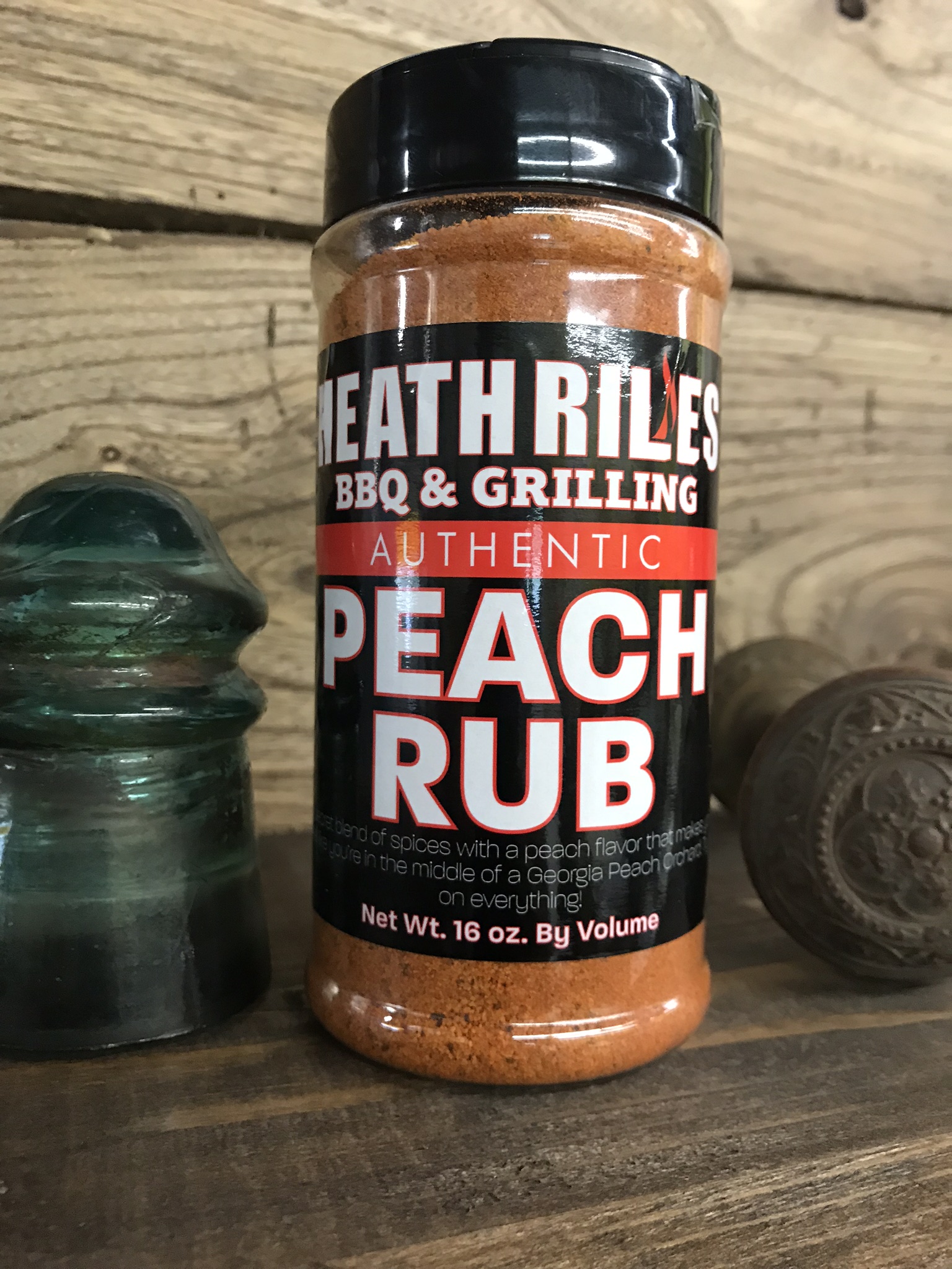 Heath Riles BBQ Peach Rub, Huge 16 oz. Shaker